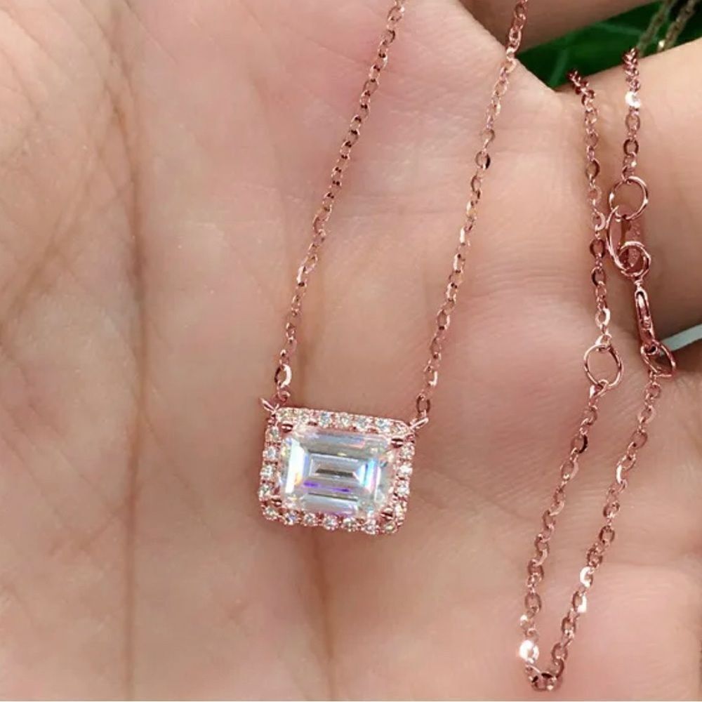 The Beauty Box luxury pendant necklace in 18k rose gold over 925 silver